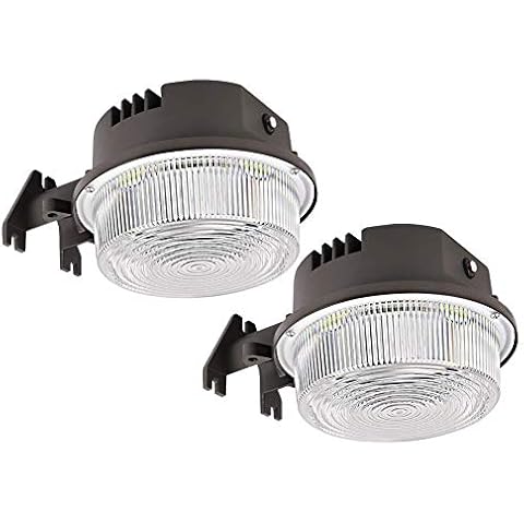 SZGMJIA 2-Pack LED Barn Light 50W, 6500lm Dusk to Dawn Yard Lighting with Photocell, 5000K Daylight 500W MH/HPS Replacement, 5-Year Warranty, IP65 Waterproof for Outdoor Security/Area Light Cover