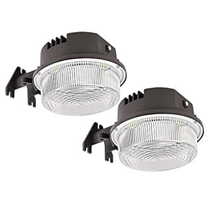 SZGMJIA 2-Pack LED Barn Light 50W, 6500lm Dusk to Dawn Yard Lighting with Photocell, 5000K Daylight 500W MH/HPS Replacement, 5-Year Warranty, IP65 Waterproof for Outdoor Security/Area Light