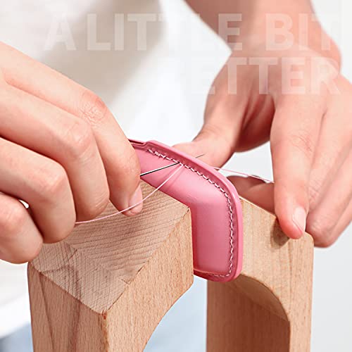 Image of Tukellen Compatible with Audi Key Fob Cover Genuine Leather with Keychain,Leather Key Case Key Shell Compatible with Audi R8 Q5 Q7 S3 S4 S5 S6 S7 S8 SQ5 RS5 RS7 A4 A5 A6 A7 A8 Keyless Entry-Pink
