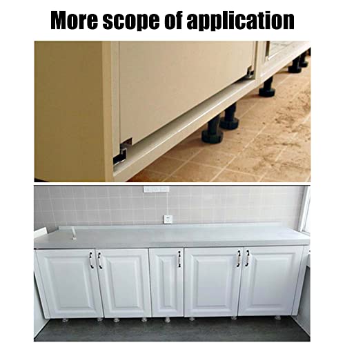 Soogree 4 Pack Adjustable Furniture Leg Foot, Hardware Casters Glides Height Cabinet Leveling For Kitchen Bathroom Chairs Legs Adjusts From 3.93" To 4.72" #TOP5