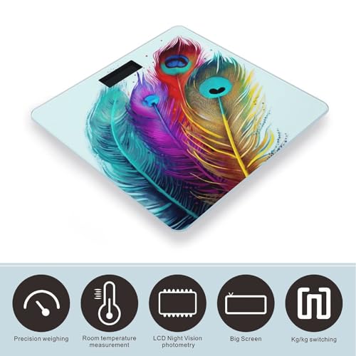 Báscula de Baño Digital con Pantalla LED y Vidrio Templado miniatura 3