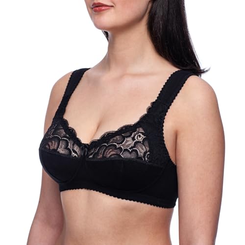 Image of Cotton Wireless Bra No Underwire Full Coverage Plus Size Sleep Minimizer