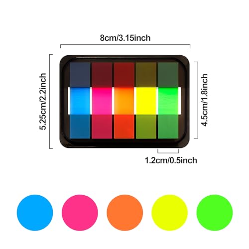 Qufiiry 1000 Pezzi Segnapagina Adesivi, Schede