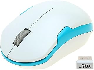 ShhhMouse Wireless Silent Noiseless Clickless Mobile Optical Mouse with USB Receiver and Batteries