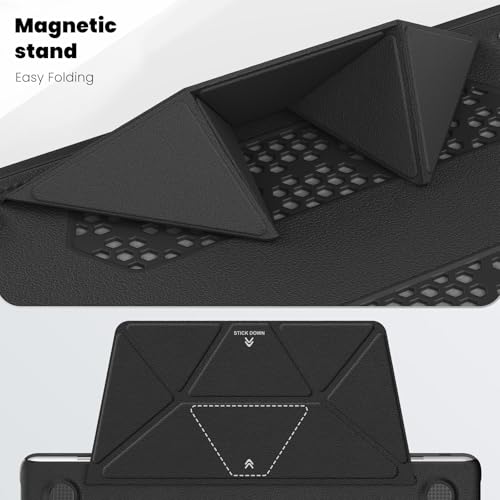 Image of ProElite Case for MacBook Pro 14 inch 2025 2024 2023 2022 2021 M5 Pro /M5 Max /M5 /M4 /M3 A2918 A2992 M2 A2779 M1 A2442 Pro Max, Slim Leather Case with Foldable Stand, Black