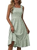 ZABERRY Casual Summer Dresses for Women 2026 Sundress Spring Milkmaid Garden Tea Party Easter Mint...