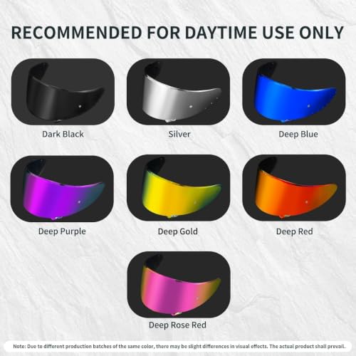 Image of PSLER Shatterproof Helmet Visor for RF-SR CWR-1 RF1200 X14,Silver-Mirror | Impact-Resistant ,UV400 Protection, Motorcycle Tinted Face Shield Replacement for RF-SR CWR-1 RF1200 X-Spirit NXR Z7 X14