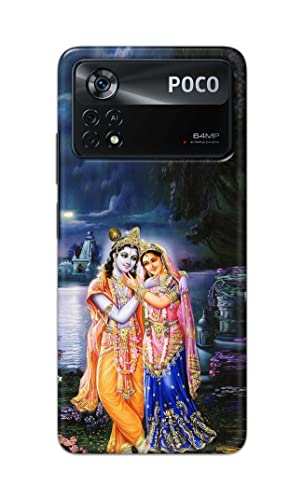 Image of Printed Hard Back Cover Case for Mi Poco X4 Pro 5G Back Cover (Radha Krishna) -1803