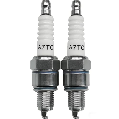 2PCS A7TC Motorcycle Spark Plug, GY6 50cc-125cc ATV Scooter