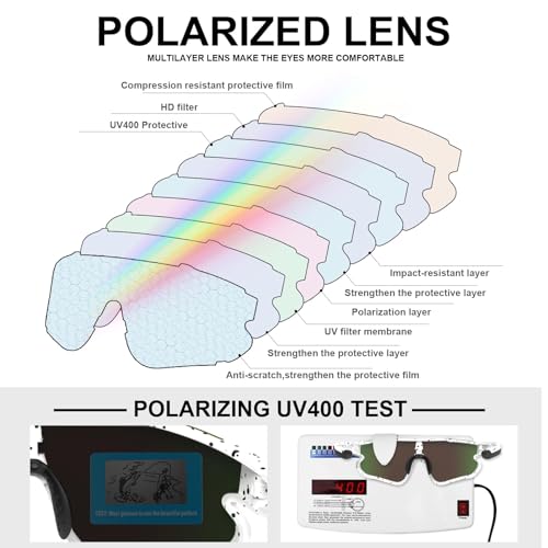 Lunettes de soleil de sport polarisées anti-éblouissement pour le sport outdoor