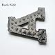 Yulakes 26PCS Pearl Glitzer Strass Alphabet Aufkleber Iron On Patches Applique A-Z Bling Strass Buchstaben Aufnäher Patches Applikation White Pearl Englischer Buchstabe Alphabet Applikation