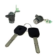 Front Left Right Door Lock Cylinder Set for 2002-2006 Honda CR-V 2003-2011 Honda Element Driver Side and Passenger Side Doors Replace OE 72185-S9A-013 72145-S9A-003 72185S9A013 72145S9A003