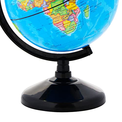 Exerz 14cm Schülerglobus - Deutsche Karte - Globus Bildung Drehbarer - Pädagogische/Geografische - Lehrmaterial Globen Politische Karte - Durchmesser 14cm