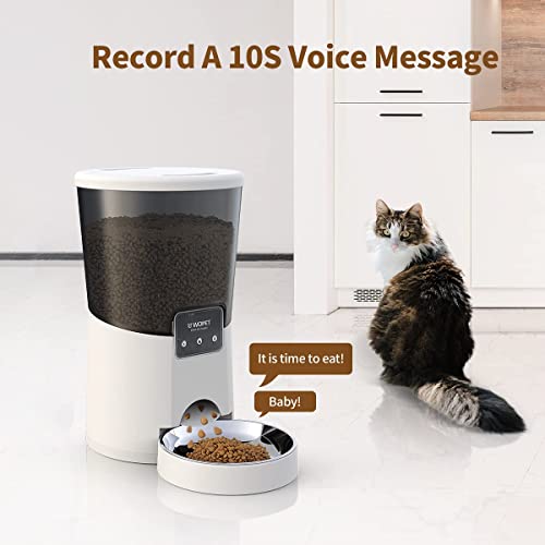 WOPET 8L Automatic Cat Feeder, 2.4G WiFi Enabled Smart Food Dispenser with Stainless Steel Food Bowl for Dry Food, APP… - Image 4