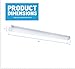 Parmida LED 4FT Wraparound Linear Strip Light, 40W (100W Replacement), 0-10V Dimmable, Utility Garage Shop Lights, Commercial Ceiling Lighting, 4800LM, 5000K (Day Light), UL & DLC