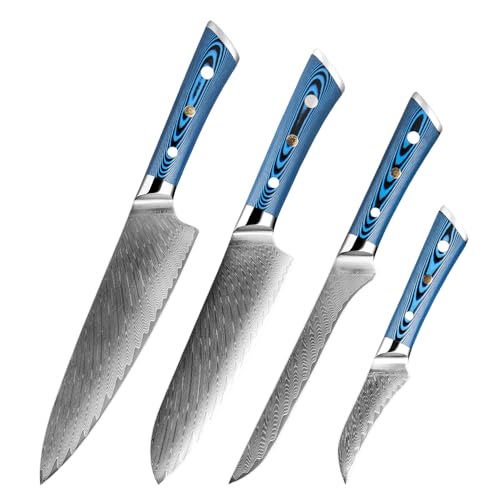 Set Cuchillos Cocina 4 Piezas Acero Inox