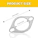 CHRYMUM 2 PCS Car Exhaust Gasket, 2.25