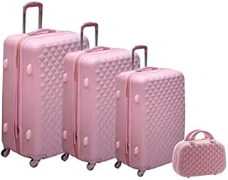 Morano PPC Trolley 3Pcs Set with Beauty Case, Light Pink, 6626
