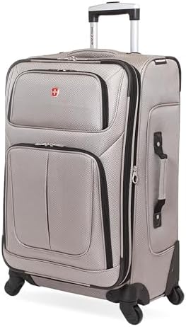 SwissGear Sion Softside Expandable Luggage – Medium Checked Suitc...