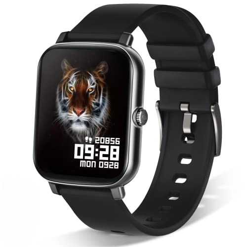 Wwzzey Smart Watch for Men(Make/Answer Calls), 1.7" TFT HD Touch Screen Fitness Tracker for Android/iOS Phones with Heart Rate Monitor, Blood Oxygen, Sleep, Ai Voice