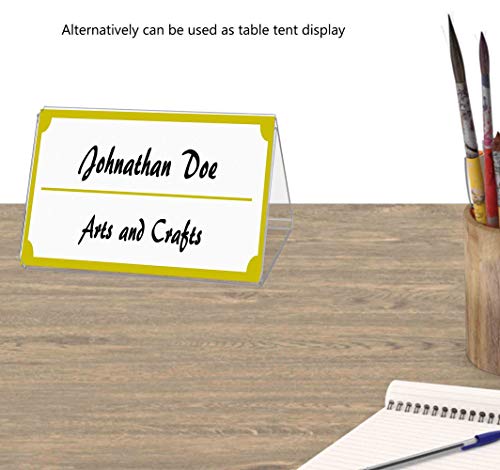 Marketing Holders Triple Panel Sign 5" X 7" Table Tent Holder Pack Of 20 Ad Frame Menu Display Stand Today's Special Price List Graphic Flyer Food Trucks Diner Hospital Cafeteria Clear Acrylic #TOP3