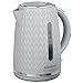 Price comparison product image Progress EK3864PGRY Chevron Kettle, 1.7 litre Capacity, Boil Dry Protection with Automatic Shut-Off, Rapid Boil, Removable Filter, Grey