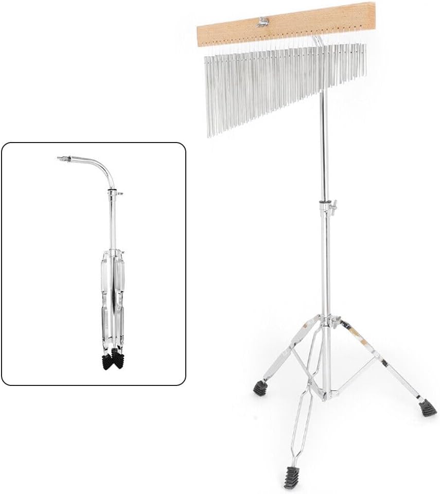 36 Tone Bar Chimes Single-Row Wind Chimes with Adjustiable Height Tripod Stand Percussion Instrument Bell Cafe Bar
