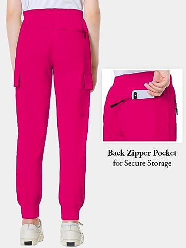 Image of EXARUS Girls Hiking Cargo Pants Joggers Teen Quick Dry Lightweight Slim Fit | Tween Youth Camping Pants Kids Hip Hop Dance Athletic Tapered Lightweight Track Safari Drawstring Woven /Knit 6-14Y