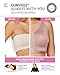 CURVEEZ Post-Surgery Front Closure Wireless Bra, Compression Shapewear Top with Wide Straps for Breast Augmentation Recovery (US, Alpha, Medium, Regular, Regular, Cocoa, Full Coverage Bra)