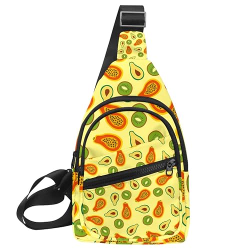 Mochila bandolera compacta de 30x18cm con divertido estampado de aguacate