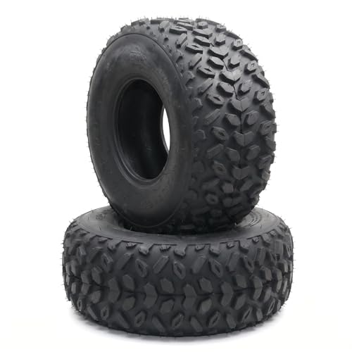 22X7-10 Heavy Duty ATV All Terrain Tubeless Off-Road Tires 4 PR Directional Grip for Mud Trail Sand Set of 2