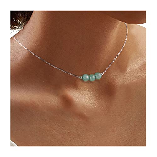 Jade Necklace Sterling Silver Dainty Choker Necklace For Women Crystals Healing Gem Stones Necklace As Handmade Spiritual Gifts Mint Green Gemstone Bead Necklace As Jewelry Gift For Girls From Sereney #TOP15