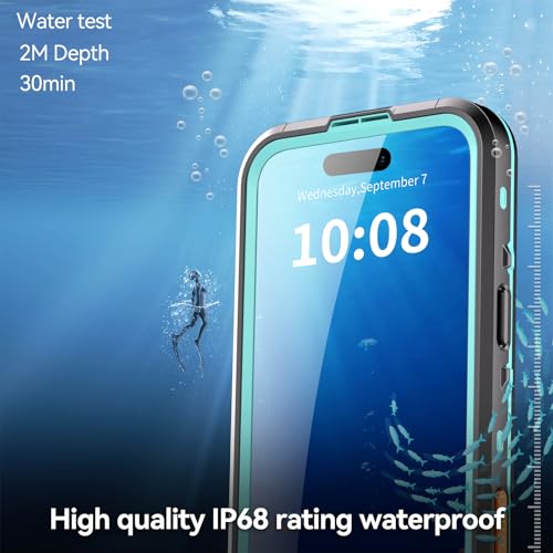 Coque étanche iPhone 17 Pro Max MagSafe évite l'infiltration d'eau bleu