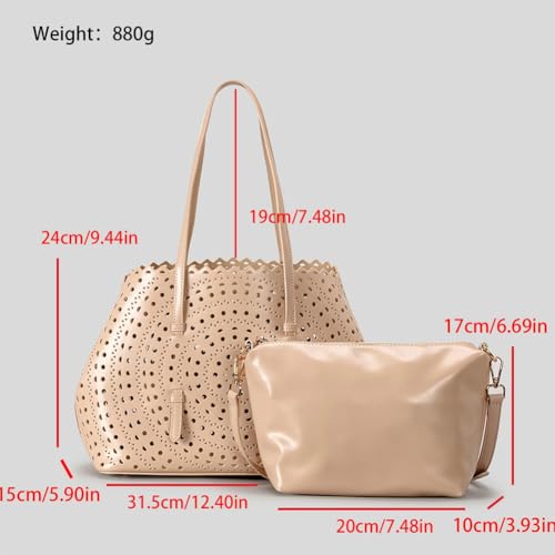 Womens Hollow Vegan Leather Tote Bag Small Summer Beach Bucket Shoulder Purse Top Handle Handbag Crossbody Satchels3