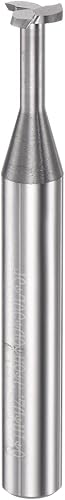 HARFINGTON Fresa de fresado de ranura en T, corte de 0.236 in, profundidad de 0.039 in, vástago de 0.236 in, carburo sólido 3 flautas para aleación
