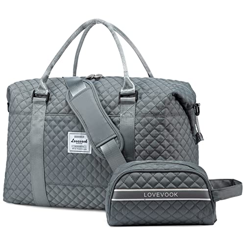 LOVEVOOK Weekender Tote Gym Duffel Overnight Carry On Bag with Toiletry & Wet Pocket - Medium