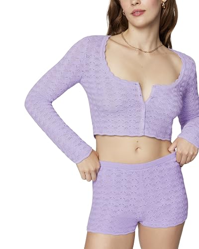 Image of Florence by Mills Women's Le Pointelle Crop Cardi Top