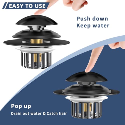 Tapón universal para desagüe de bañera con filtro miniatura 3