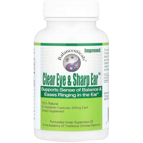 Balanceuticals Clear Eye & Sharp Ear Dietary Supplement Capsules, 500 mg, 60 Count Bottle Cover