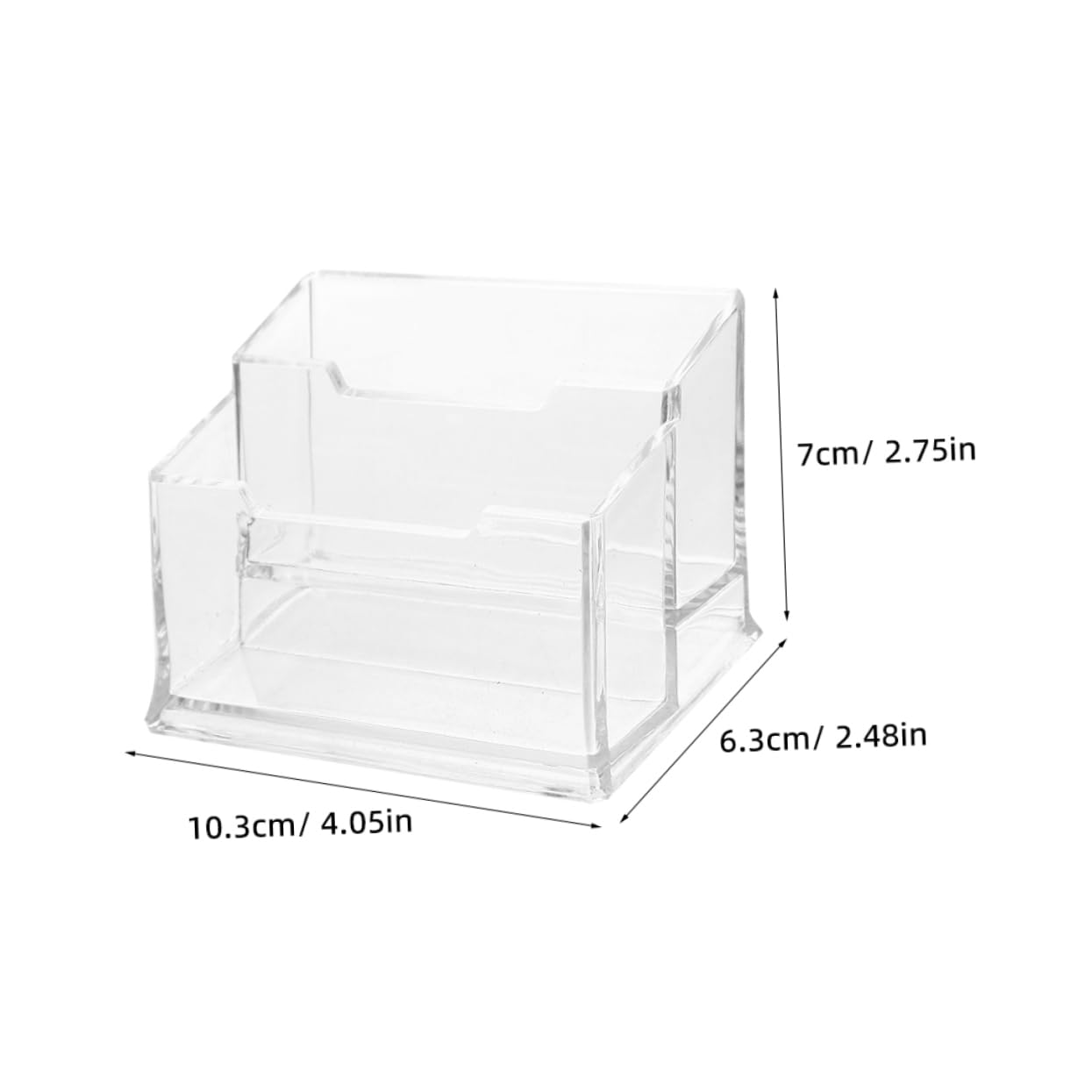 Tarjetero de Escritorio de Plástico Transparente, 5 Piezas | Ligero y Portátil, para Entornos Profesionales y Ferias, Organizador de Tarjetas para Mesa de Oficina