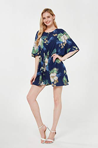 Image of Matchable Family Hawaiian Luau Men Women Girl Boy Clothes in Pineapple Garden Navy