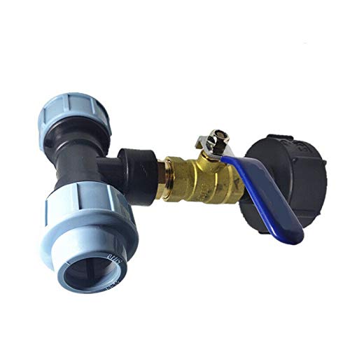 POWERTOOL IBC Tank, 1PCS IBC Tank Adapter Outlet Fitting/Adapter S60X6 with Range of Tap Outlets(Tee 25mm(1"))