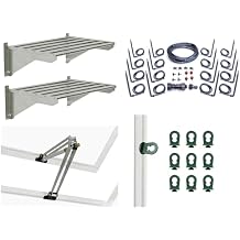 Palram - Canopia Greenhouse Accessories Bundle Kit with Heavy Duty Aluminum Shelves, Drip Irrigation Lines, Automatic Vent Opener to Control Temperature and Plant Hangers for Vines and Hanging Baskets