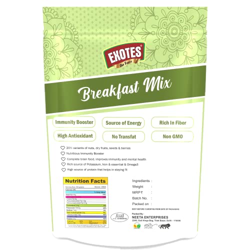 Image of Exotes Premium Dry Fruits (Breakfast Mix), 2 X 250 g