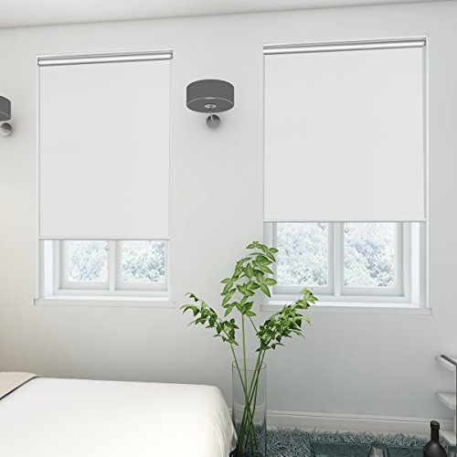 Blackout Window Shades Cordless Window Blinds With Spring Lifting System For Home & Office, 23 X 72 Inch, White #TOP7