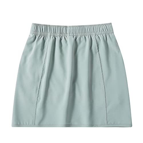 Kid1234 Girls Tennis Skirt High Waisted Golf Skort Athletic Skirt For Kids Running Quick Dry Workout With Pockets And Shorts Green #TOP1