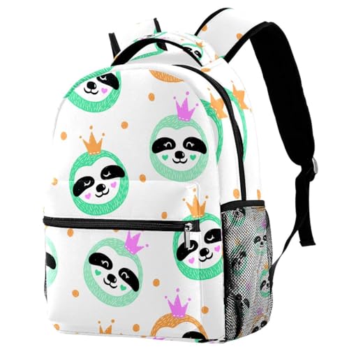 Sac à dos d'école contre le mal de dos motif paresseux grand volume adolescents