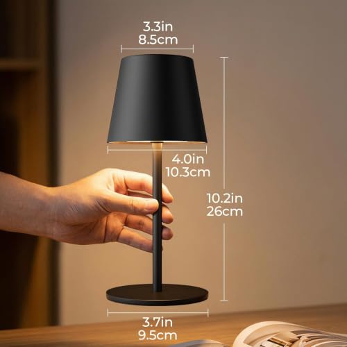 Tischlampe Kabellos 2 Stück , LED Tischlampe Akku für Outdoor Indoor – Ansicht 6
