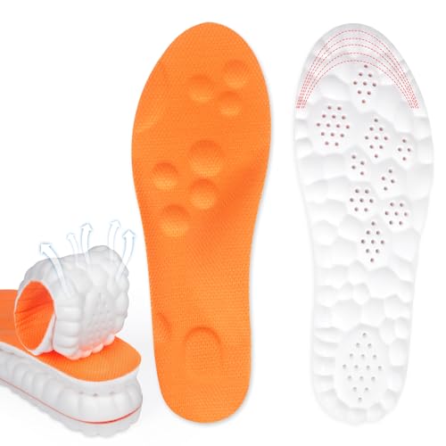 Steppers Insoles for Men & Women, 4D Memory Foam Cloud Footstr Insoles with Arch Support,...
