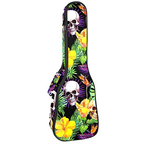 Housse pour ukulélé avec motif floral tropical crâne de palmier de 10 mm d’épaisseur et rembourrage en éponge de 53,3 cm… - Les Beatles, Paul McCartney, John Lennon, RIngo Starr, George Harrison Housse pour ukulélé avec motif floral tropical crâne de palmier de 10 mm d'épaisseur et rembourrage en éponge de 53,3 cm…